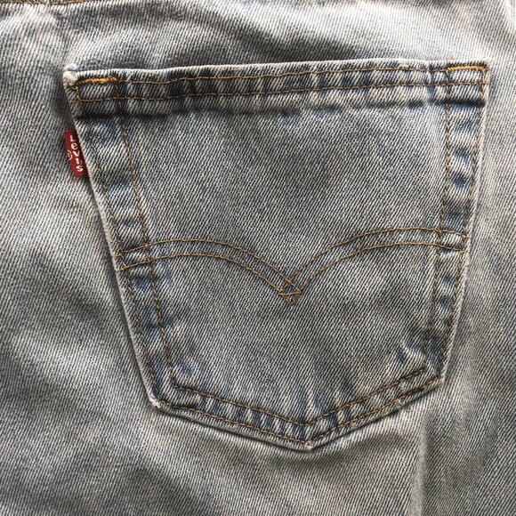 Levi's Mens Jeans Size 34x34 505 Slim Straight Leg Blue Denim Light Wash Casual - Picture 10 of 12